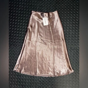 NWT rose gold long skirt xs